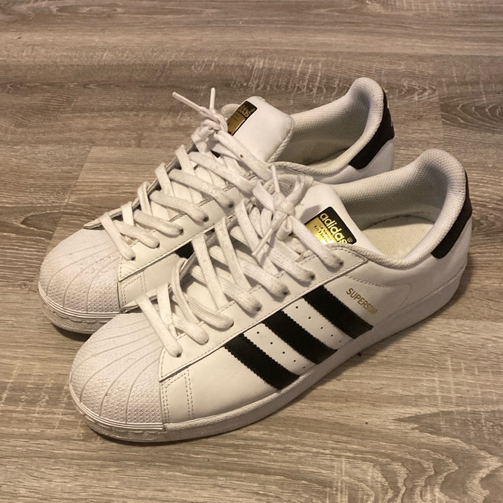 Adidas Superstar White and Black Sneakers